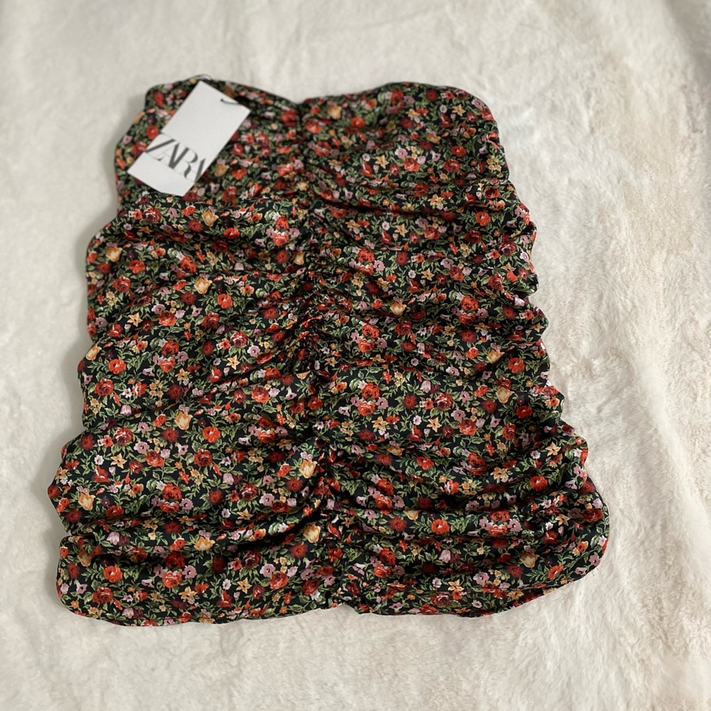 ZARA floral skirt